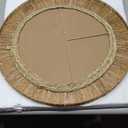 24 Inch Jute Mirror, Large Coastal Boho Round Mirror with Rustic Natural Jute Frame, Farmhouse Wall Decor Accent Handwoven for Bathroom, Bedroom, Living Room, or Entryway