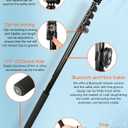 BMZX 118" Long Selfie Stick for 360 Cameras GoPro,9.8ft with Wireless Remote, Selfie Stick for iPhone, Android, Fit for Insta360 X5, X4, GoPro,DJI Action 5 Pro Osmo Pocket 3(29 to 118")