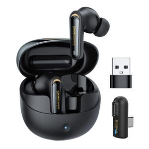 Wireless Active Noise Cancelling Gaming EarbudsDongle rechargeable20ms UltraLow Latency, DualMode 2.4GHz & Bluetooth 5.3, HiFi Sound for PS5, Quest 3S/3/2, Nintendo Switch, Steam Deck