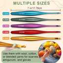 Rivvlive 5 Pcs Aluminum Crochet Hooks Set, 3.5mm-6.0mm Ergonomic Crochet Hooks with Non-Slip Hook for Arthritic Hands, Beginners, Crocheting Lovers, Ideal Crochets Gift for Mother Women DIY Craft