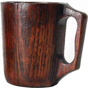 12 oz Handmade Wooden Coffee Mug Wood Outdoor Cool Man Cups Unique Camping Guys Tankard Vintage Beer Mugs Stein for Men Gift Unusual Rustic Coffee Tea Cup Fancy Manly Viking Mug
