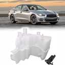 GXARTS 28910-4HB0A Windshield Washer Reservoir Tank Windshield washer bottle with motor Compatible with Nissan Infiniti Q60 Q50 2014-2016 2017 2018 2019 2020 Windshield Washer Fluid Tank With Motor