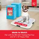 IRIS USA Pee Pad Holder for Dogs and Puppies, Potty Training Tray with Secured Latches, Non-Skid Feet, Leak Protection, Easy Clean Surface, Fits 22"x 22" Puppy Pads Size or Larger, Black/Gray