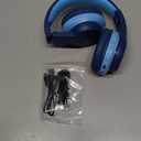 iClever BTH12 Kids Bluetooth Headphones,Colorful LED Lights Kids Headphones Wireless,74/85dBA Safe Volume,85H Playtime,Fast Charging,Bluetooth 5.2,Over Ear,Built-in Mic for iPad/Tablet/Airplane,Blue