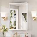 Keonjinn White Bathroom Medicine Cabinet Mirror 24 x 32, Assembly Needed