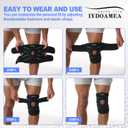 IYDoaMea 1pc Plus Size Knee Brace Men and Women with Side Stabilizers & Patella Gel Pads for Maximum Knee Pain Relief and Fast Recovery for Meniscus Tear, ACL, Arthritis (2XL(23-25"))