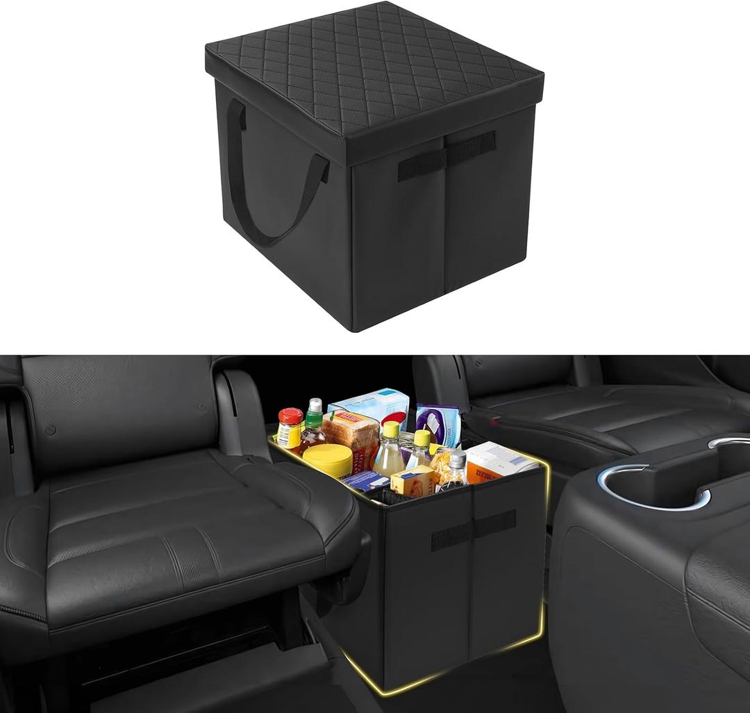 Mixsuper Liner Car Seat Organizer for Chevrolet Suburban 2021-2026, Console Organizer Backseat Box for Chevy Suburban, Dog Toy Box Storage Bin Kids Toys Baby Supplies Travel Accessories
