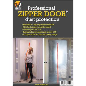 Professional Zipper Door, Dust Protection Wall, Barrier for Dust Containment - Heavy-Duty Construction Access Door - Plastic Sheeting Temporary Door, Zipper Barrier Room Seal - Reusable Doorway