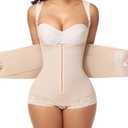 SHAPSHE Fajas Colombianas Moldeadoras Stage 1/2/3 Faja Body Shaper High Compression Garment Waist Shapewear for Women XS, Beige 