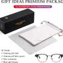 AIEYEZO Retro Blue Light Glasses for Men Women 90s Classic Semi-Rimless Eyeglasses Fashion Cumputer Gaming Glasses