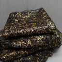 Artoid Mode Black Gold Gauze Table Runner 120 Inch 10Pcs, Glitter Metallic Foil Sheer Dining Wedding Anniversary Holiday Birthday Table Decor for Home Party