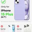AOTESIER Shockproof for iPhone 15 Plus Case, [Food Grade Silicone] Phone Case [Military Drop Protection] with Soft Anti-Scratch Microfiber Lining, 6.7 inch, Light Purple