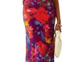 PRETTYGARDEN Women's Floral Bodycon Maxi Dress Summer Beach Sundress Sleeveless Spaghetti Strap Wedding Guest Dress (Red, L)