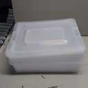 Plastic Storage Bin with Lid, Stackable Design, Clip Box for Crafts, Supplies and Office Items Container (4 Pack 10 Quart)