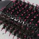 Hair Dryer Brush Blow Dryer in One, Upgraded 4 in 1 Hair Dryer and Styler Volumizer with Negative Ion Anti-frizz Ceramic Titanium Barrel Hot Air Hair Straightener Brush (Black/Pink)