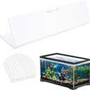 Sieral Aquarium Canopy Set Polycarbonate Greenhouse Panels 19.37 x 9.37 x 0.24 Inch for 10/20 Gallon Fish Tank Without Center Brace Aquariums Cover Fish Tank Lid, Clear