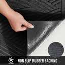 HIYARD Sturdy Front Door Mat, Absorbent Muddy Dirt Resist Welcome Door Mats Outdoor Indoor, Stain and Fade Resistant, Non-Slip Backing Entry Mat Low Profile Doormat for Entryway, 3624, Grey
