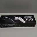 Leebein Electric Spin Scrubber, Cordless Cleaning Brush for Bathroom Shower Tub, IPX7 Waterproof Power Scrubber with 7 Brush Heads, Extendable Long Handle and 2 Speeds Scrubber for Bathtub Floor (Black)