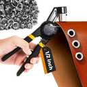 BEAMNOVA Grommet Tools Kit 1/2 Inch (12mm) Hand Press Pliers Kit with 500 Grommet Supplies, Handheld Eyelet Setter for Tarp Leather Canvas (Black)