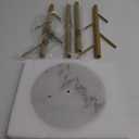 Heavy Duty Coat Rack with Natural Marble Base, Freestanding Metal Coat Stand with 8 Hooks, Modern Stable Coat Hanger Tree for Bags, Jacket, Clothes, and Hats, Gold Metal