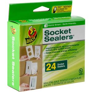 Duck Brand Socket Sealers Variety Pack, 16 Outlet Sealers and 6 Switch Plates, 2 Decorative Covers, White, 283333