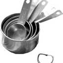 Stainless Steel Measuring Cups Set, 5 Pieces Kitchen Measuring Sets Gadgets tool,For Cooking & Baking,Measure Dry & Wet Ingredients And Liquid (Cups)