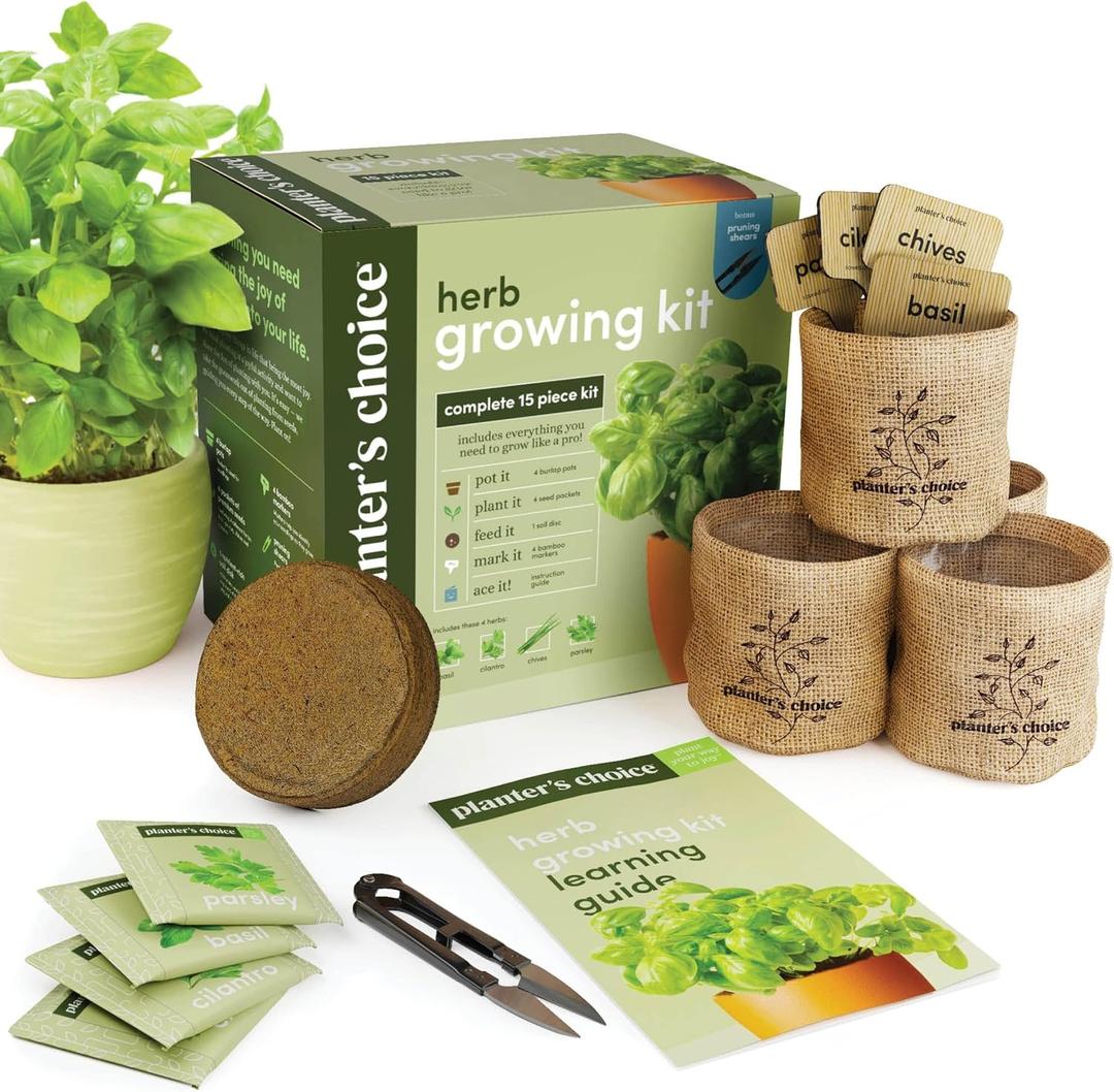 Indoor Herb Garden Starter Kit - Mother's Day Gift - Coolest Gifts for Women - Birthday for Her - House Warming Gift New Home for Plant Lovers - Womens, Wife, Mom Presents - Gardening Herbs