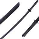 Polypropylene Katana Sword - Japanese Training Samurai Sword, Blunt Longsword, Martial Arts Practice Katana for Men and Women, Cosplay Sword, Safe, Easy, Fun, Durable (Black)