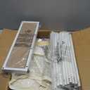 LAMU Under Bed Storage with Wheels, 2 Pack Under Bed Storage Containers with Clear Lid, XXL 60L Underbed Storage Bins, Rolling Under Bed Metal Drawers for Clothes, Blankets, Shoes, Beige