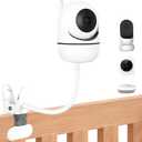 Flexible Baby Monitor Clip Mount: Compatible with HelloBaby/VTech/Owlet Baby Monitor, Baby Camera Holder Without Tool-Free Installation or Wall Damage
