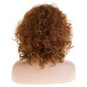 Baruisi Short Curly Wavy Orange Wig with Bangs Synthetic Natural Women Halloween Cosplay Party Hair Wig