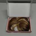 Flufymooz Real Human Hair Toppers for women, 10 Inch Clip in Bangs 100 Human Hair Toppers for Thinning Hair, Cover Hair Topper Hair Pieces with 150% Density Silk Base-Medium Brown with Blonde