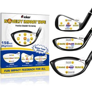 7 x Golf Impact Tape - High-Resolution Strike Stickers for Iron, Wood & Fairway Clubs, Non-Residue, Swing Training Aid Impact Labels