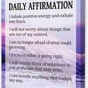 Daily Affirmation Wall Art,Inspirational Wall Decor for Office,Motivational Canvas Wall Art for Office Purple