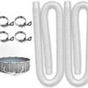 Pool Hoses for Above Ground Pool 1.5" x 59", Pool Hose for Pool Skimmer Surface Pool Pump Pool Filter, 2 Pack with 4 Metal Clamps, Compatible with Pool Filter Pump Sand Filter 1 1/2 Pool Hose