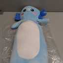 Long Axolotl Stuffed Animal Salamander Plush Pillow, Soft Axolotl Plush Toy for Boys Girls Gifts for Christmas (Blue, 65cm/25.59inch)