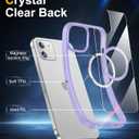 WAVELIFE 2025 New Magnetic for iPhone 12 Case/for iPhone 12 Pro Case 6.1-Inch,[Compatible with MagSafe] Shockproof Phone Bumper Cover Slim Anti-Scratch Clear Back (Purple)