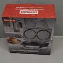 Double Mini Pancakes Maker Machine, Arepa Maker, Electric Pancake Maker Griddle, Ideal for Pancakes, Cookies, Eggs, Arepas & Breakfast Sandwiches, White, 4 Inch