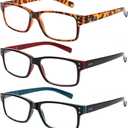 NORPERWIS Reading Glasses 5 Pairs Quality Readers Spring Hinge Glasses for Reading for Men and Women (5 Pack Mix Color -2, 0.50)