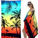 cabanana Microfiber Beach Towel Oversized - Quick Dry Beach Towels, Lightweight Thin for Travel, Large Size 70x40 Compact Pool Towel Beach Essentials (Coconut Tree)
