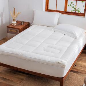 YOUR MOON 100% Wool Mattress Topper Twin XL, 800 GSM, White | Thick Pillow Top Mattress Pad, Australian Wool, Natural Cotton Cover, 16-Inch Deep Pocket, Twin XL Bed Topper, 39 x 80 in