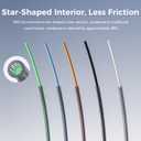 Creality PTFE Teflon Tube 1M, Upgrade Low-Resistance Star-Shaped Inner Channel Design Reduces Resistance by 30%, Support 260°C High Temperatures Printing, Precision Performance in Multicolor Printing
