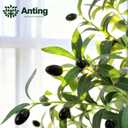 Artificial Olive Tree Indoor, ANTING 6FT Tall Faux Olive Tree with Natural Wood Trunk & Lifelike Fruits, Fake Silk Plant with Pot, Artificial Trees for Modern Home |Office |Living Room |Office Decor