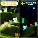 Barydat 240 Pcs Mini Resin Animals Tiny Resin Animals Bulk Glow in The Dark Miniature Figures for Micro Garden Landscape Ornaments Dollhouse Crafts DIY Accessories