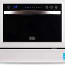 BLACK+DECKER BCD6W 6 Place Setting ENERGY STAR Portable Compact Countertop Dishwasher