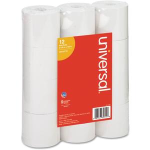 Adding Machine/Calculator Roll, 2-1/4"x150 ft White 12/Pack, UNV35715