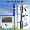 Outdoor Volleyball Net System for Backyard, Adjustable Height (5.18FT) & Width (2032FT), Anti-Sag Tension System, 2-in-1 Badminton Combo Set with Carry Bag, Rackets & Shuttlecocks, Adjustable Height 5.18ft & Width 2036ft