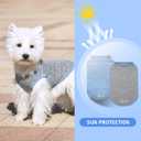 KYEESE 2Pack Dog Shirt, Lightweight Sun Protection Sleeveless Dog T Shirts for Medium Large Dogs Boy, Breathable Pet Reflective Tank Top Summer Dogs Clothes for Outdoor Walking, Grey+Light Blue, 2XL