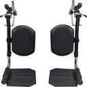 Wheelchair Lift Leg RestWheelchair Foot RestDrive Wheelchair Parts for Standard Wheelchairs1pair (Black)