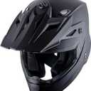 1Storm Adult Motocross Helmet BMX MX ATV Dirt Bike Four Wheeler Quad Motorcycle Full Face Helmet Racing Style: HF801 Matt Black (Medium)